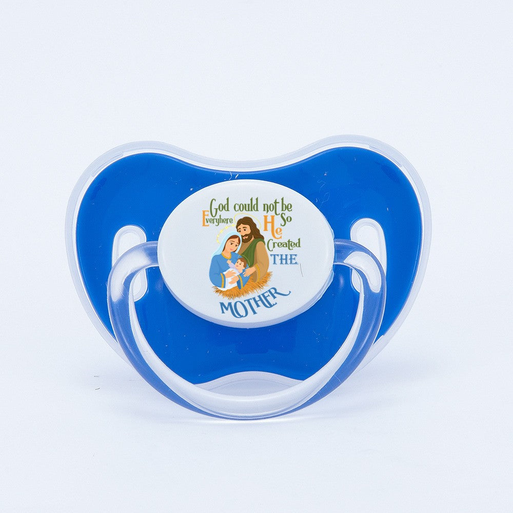 MIYOCAR colorful lovely Jesus mother pacifier dummy BPA free unique gift for new born baby shower