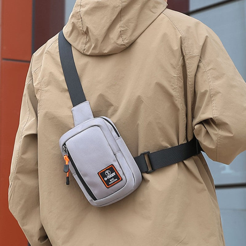 Fashionable Men's Small Shoulder Bag, High-quality and Durable Oxford Cloth Handbag, Portable Crossbody Bag, Flap Mini Waist Bag