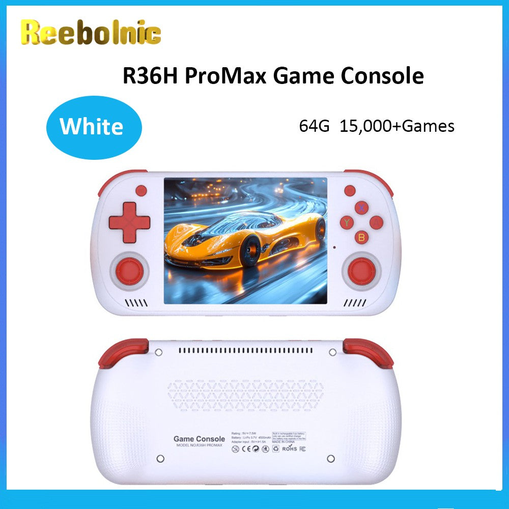 Reebolnic R36H ProMax Handheld Game Console 4.2Inch OCA Screen RK3326 Cortex A35 Arkos2.0 Retro Video Game Console Simulators