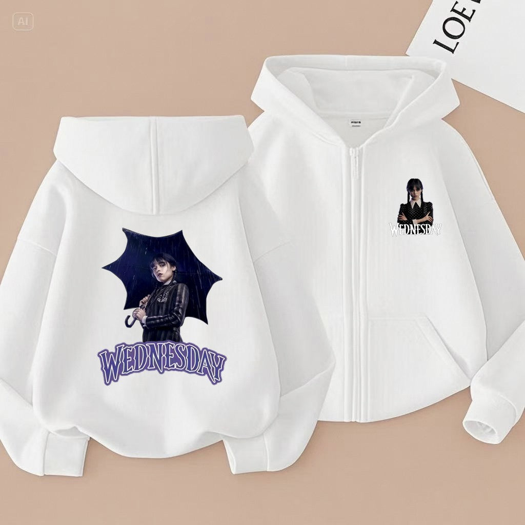 Adams Children's Hooded Cardigan 2D Printed For Boys and Girls Aged 2-12 Sweet Cool Versatile cute Fun and Energetic