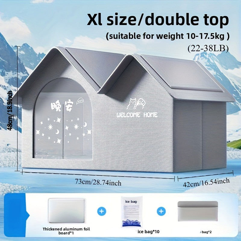 Casa com Ar Condicionado para Gatos, Verão, Ferramenta de Resfriamento para Gatos, Ninho, Casa de Gelo para Cães, Quatro Estações, Casa de Gelo para Gatos e Pets