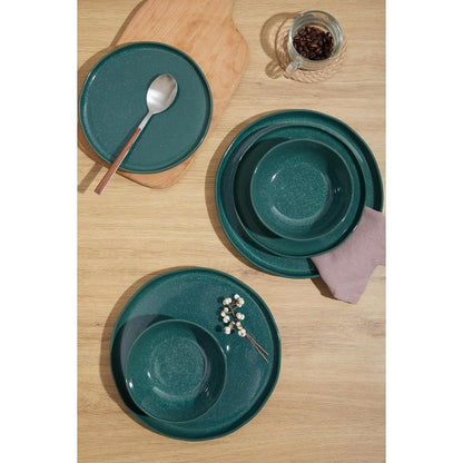 Ceramic Dinnerware Set for 4 with Reactive Glaze Plates and Bowls Microwave Safe and ChipResistant Ideal for Modern Dining Room