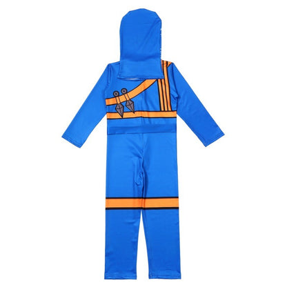 Complete Party Costume Set for Kids with Makeup Mask NinjTheme Party Cosplay Costume Set for Kids Mask Jumpsuit and Accessories