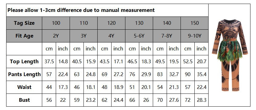 Girls Halloween Cosplay Moana Dress Ocean Adventure Role Play Costume Vaiana Princess Boys Maui Costume Vestidos Party Dress