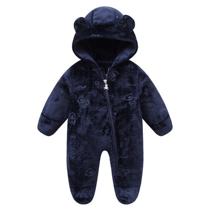 Newborn Baby Clothes Flannel Autumn Winter Baby Boys Girls Rompers Cartoon Newborn Bodysuit Soft Warm Jumpsuit for Babies 0-12M