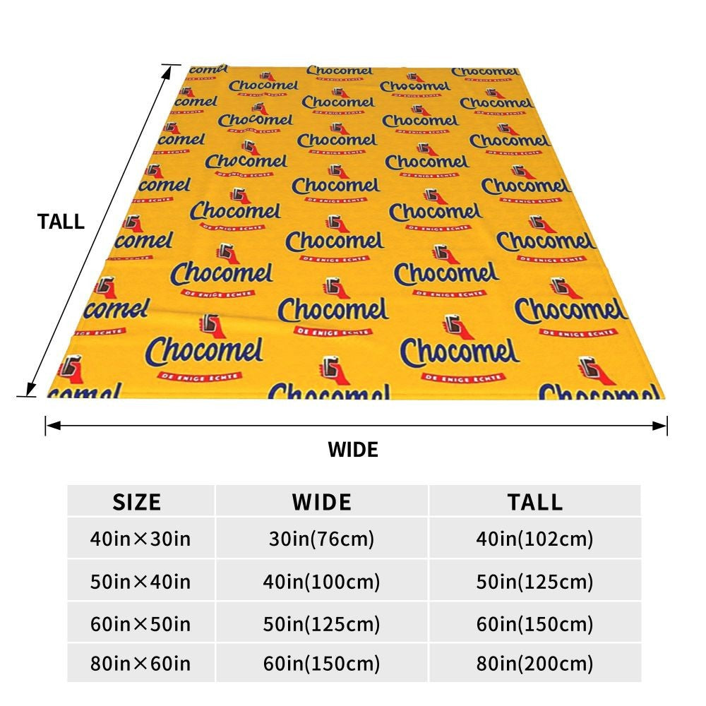 Chocomel Chocolademelk Nederland Blanket Fleece Sofa Throw Blanket Breathable for Couch Bedding Outdoor Throws Bedspread Quilt