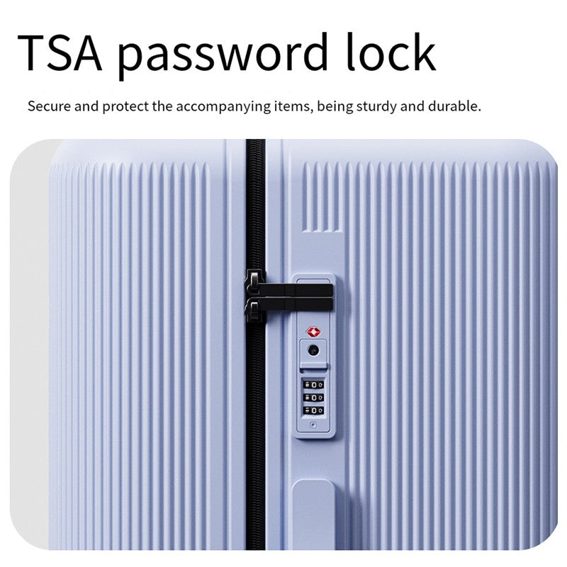 New Process Plastic Frame Suitcase 20-inch Carry-on Luggage 28-inch Thickened Trolley Case Large Capacity Travel Bag with Passwo