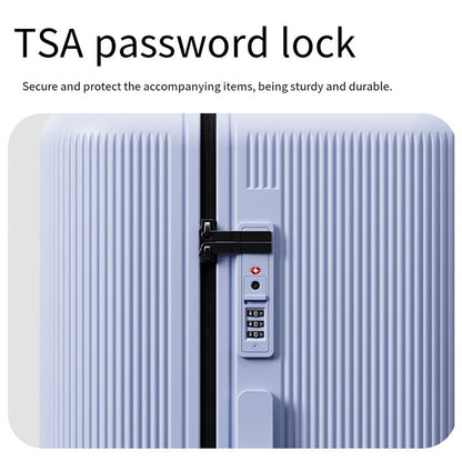 New Process Plastic Frame Suitcase 20-inch Carry-on Luggage 28-inch Thickened Trolley Case Large Capacity Travel Bag with Passwo