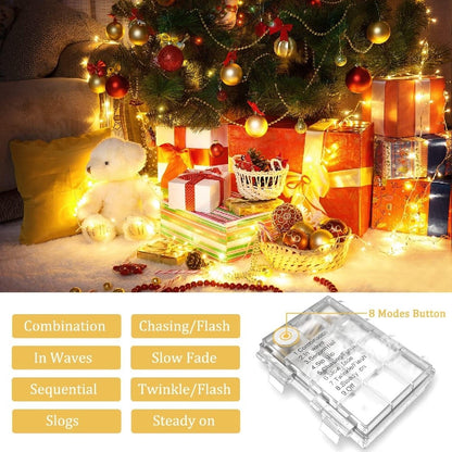 Battery Operated 20/40/80/160Led String Light Christmas Lights for Garland Wedding Party Holiday Decorations
