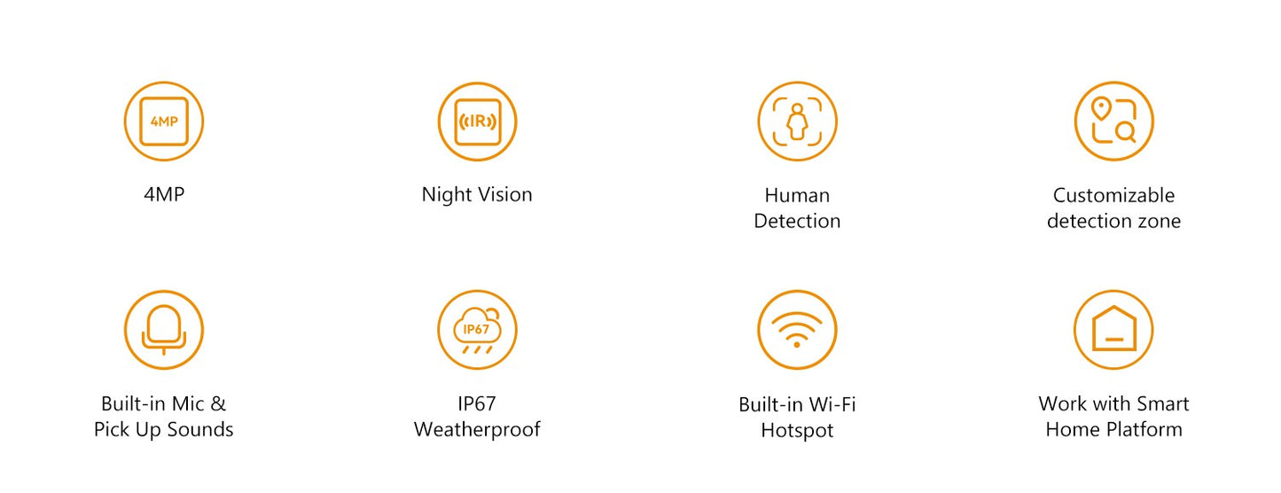 IMOU Outdoor Bullet 2C 5MP Wifi Camera Weatherproof AI Human Detection Outdoor Surveillance ip Camera