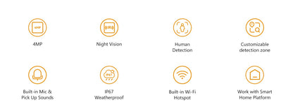 IMOU Outdoor Bullet 2C 5MP Wifi Camera Weatherproof AI Human Detection Outdoor Surveillance ip Camera