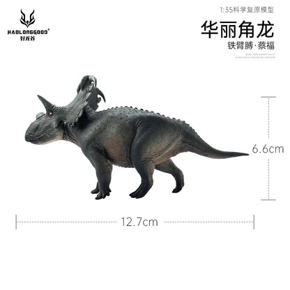 Em estoque: Modelo de dinossauro ceratopsiano Haolong bom 1:35, brinquedo de presente, estatueta