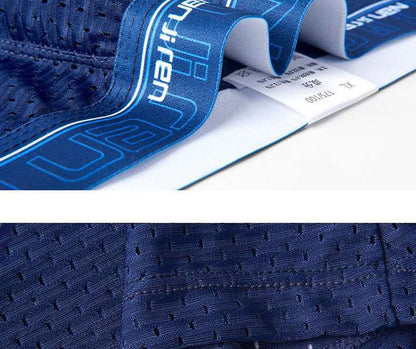 4pcs Men's Boxer Shorts Ice Silk Underwear Plus Size Underpants Cool Breathable Sexy Slim Panties Mesh Lingerie Wholesale Lots