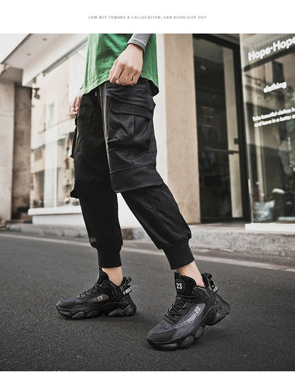 Man Increase the size Casual and fashionable shoes Anti-slip Wear-resistant Trend Sports shoes Lightweight Comfort Running shoes