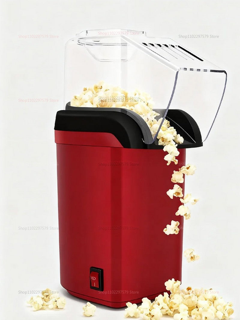 Mini Popcorn Maker: Electric Hot Air Corn Popper with fast heating, a Compact Snack Machine for Movie Night Parties Home Kitchen