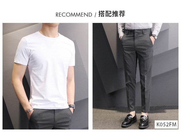 Men T-shirts White Black Short Sleeve Loose Round Neck Bottoming Shirts Trendy Casual Solid Color Pullover Tops Male Clothing