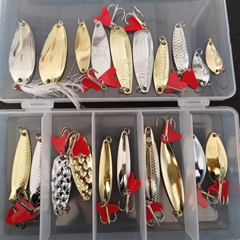 Fishing Lure Kit 10PCS 12PCS 16PCS 20PCS 36PCS sets Trolling Jigging Lure Metal Spoon Bass Pike Tackle Accessories With Box