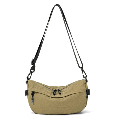 Japanese-Style Waterproof Lightweight Nylon Crossbody Bag, Lightweight Casual Multi-Pocket Unisex Phone Bag, Small Square Bag, Trendy for Hiking and Shopping