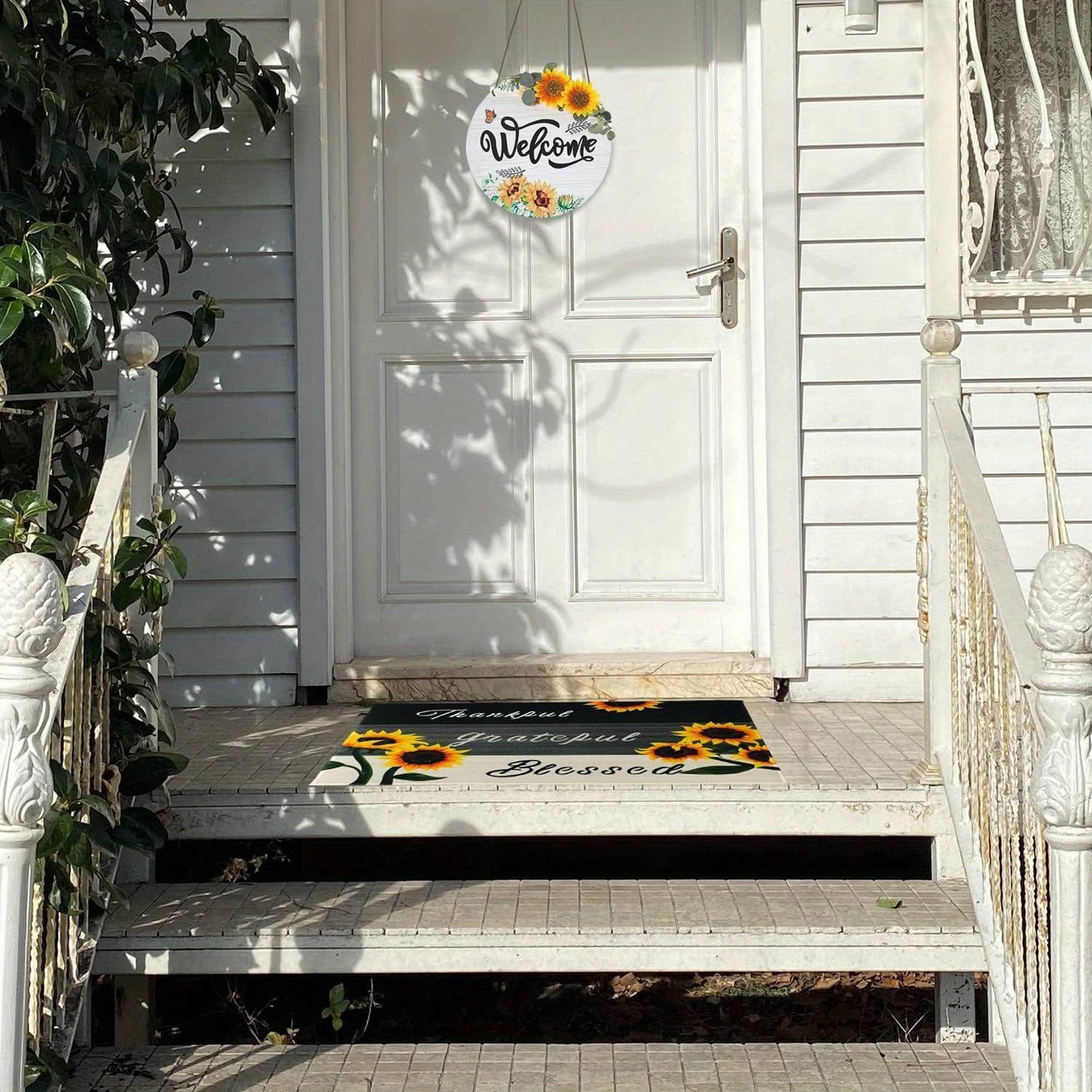 VIKAMA Kitchen, Laundry Room Floor Mats, Bathroom New Flannel Water-Resistant Soft Rug Dust-proof Toilet Treads Home Decorations