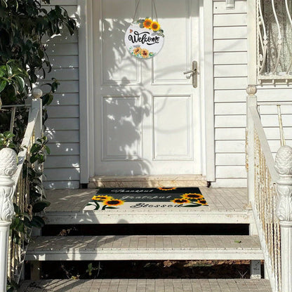 VIKAMA Kitchen, Laundry Room Floor Mats, Bathroom New Flannel Water-Resistant Soft Rug Dust-proof Toilet Treads Home Decorations