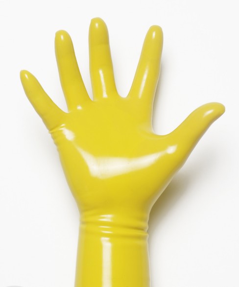 Smoky black Rubber Short Gloves Elastic Latex Gloves for Fashion Cosplay