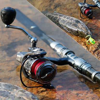Kit Vara de Pesca Telescópica Sougayilang 1.8-2.7m e Carretilha de Pesca com Carretel de Alumínio de Alta Velocidade 5.1:1 com Linha de Pesca e Bolsa para Iscas
