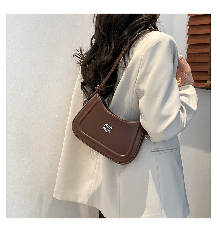 Korean style fashion niche women's crescent bag 2025 autumn new handbag, high-end multifunctional crossbody bag shoulder bag