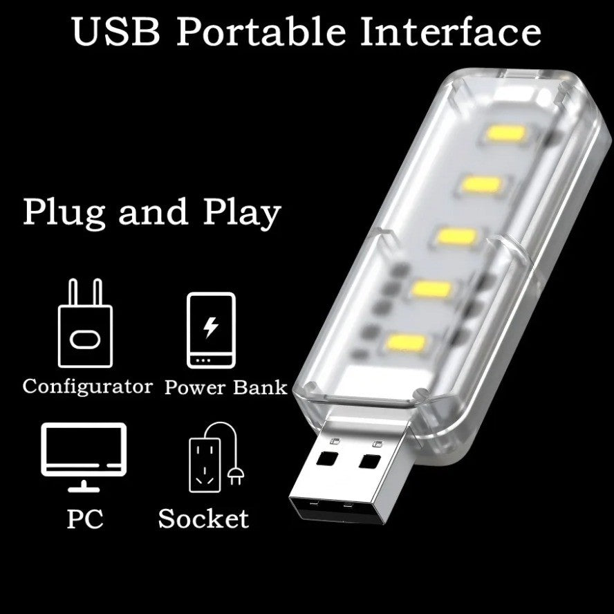 10LEDs USB Touch Dimming Night Light 5V Portable 3000K/6500K Bulb for Bedroom Study PC Laptop Mobile Power Bank Plug in Lighting