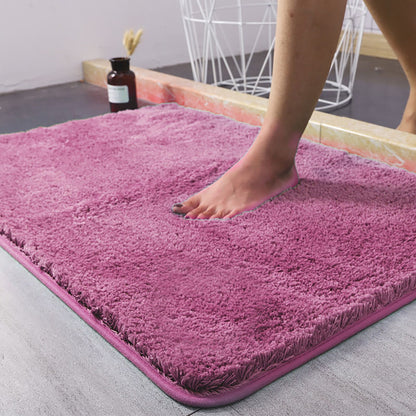 Bathroom Rug Super Absorbent Soft Microfiber Shaggy Bath Mat Non-Slip Machine Washable Bath Rug