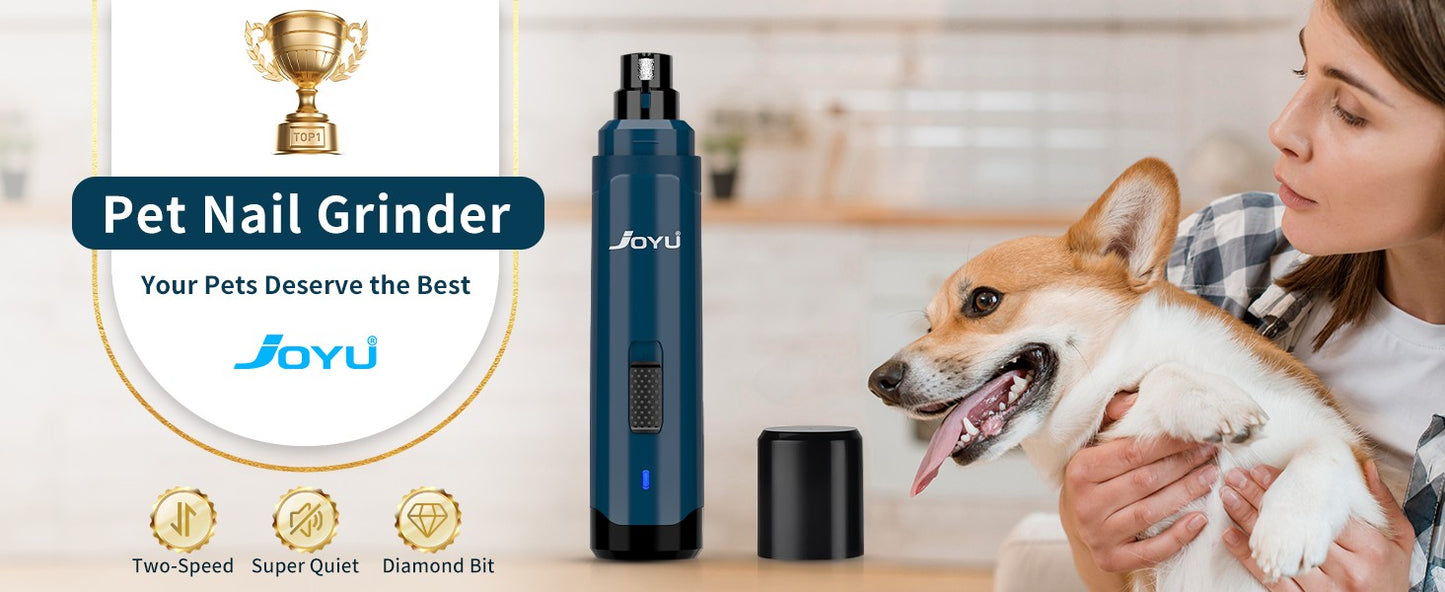 Lixador de Unhas de Cães com 2 Velocidades Aparelho Aprimorado Super Silencioso Recarregável Elétrico Indolor para o Cuidado das Patas de Animais de Estimação