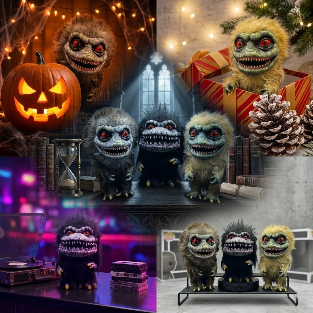 Critters Monster Doll Figurine Realistic Movie Alien Little Monster Doll Collectible Props Gift For Fans Kids Halloween Decor