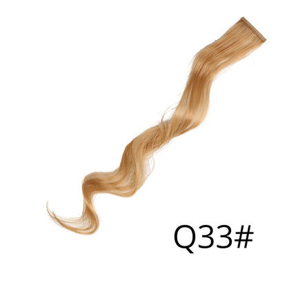 Apliques Sintéticos Presilha de Uma Peça Extensões de Cabelo Arco-Íris Cabelo Sintético Liso Peças de Cabelo de 45cm Longo Ombré Rosa Roxo Vermelho Azul