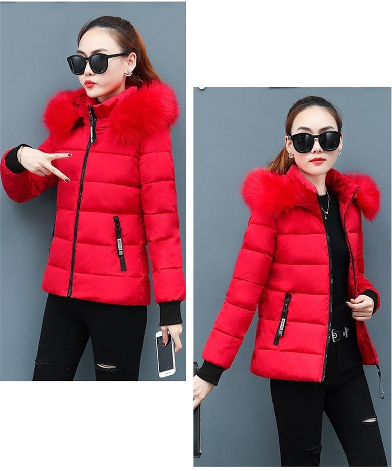 Women's Winter Parka Coat 2025 Korean Version Loose Lady Cotton Padded Outerwear Temperament Casual Ladies Down Cotton Jacket