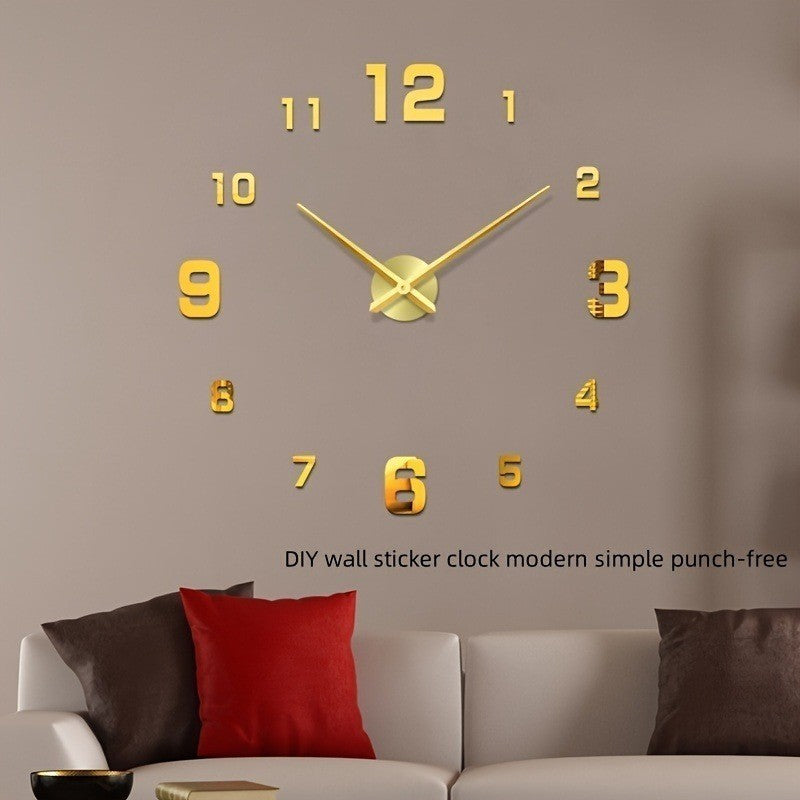 Simple LED wall clock with night light function, silent, modern decorative digital wall clock, DIY 3D digital wall clock
