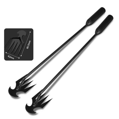 Portable Garden Weeders Manganese Steel 4-Teeth Gardening Shovel Agricultural Vegetable Planting Weeding Grass Pulling