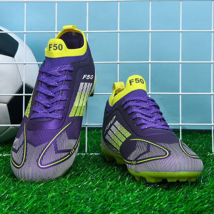 Men Professional Soccer Shoes Society Cleats Outdoor Football Shoes Society Cleats Grass Training Football Field Boots Sneaker