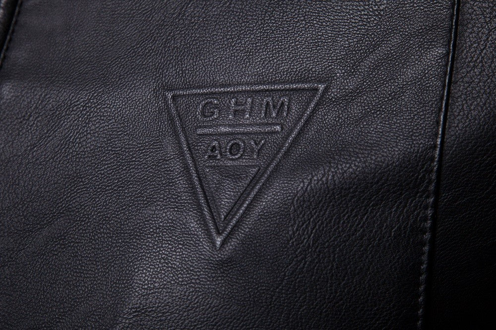 Men's Autumn Slim Pu Leather Jacket Motorcycle Winproof Cool Solid Colors Classic Biker Leather Jacket Aviator Motor Spring Coat