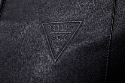 Men's Autumn Slim Pu Leather Jacket Motorcycle Winproof Cool Solid Colors Classic Biker Leather Jacket Aviator Motor Spring Coat