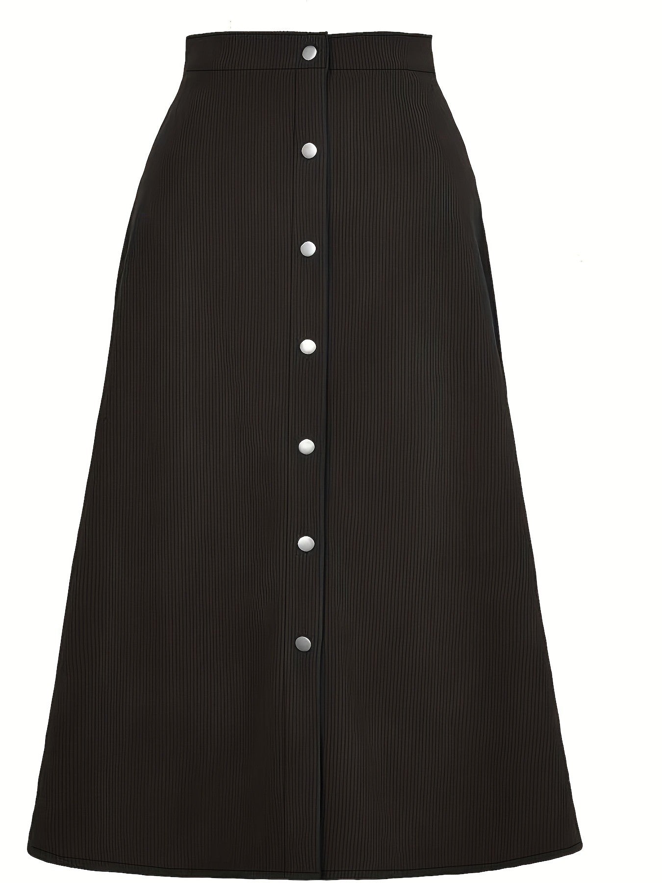 Black Elegant woven half skirt for women plus size high waist A-line skirt casual business women's skirt Black