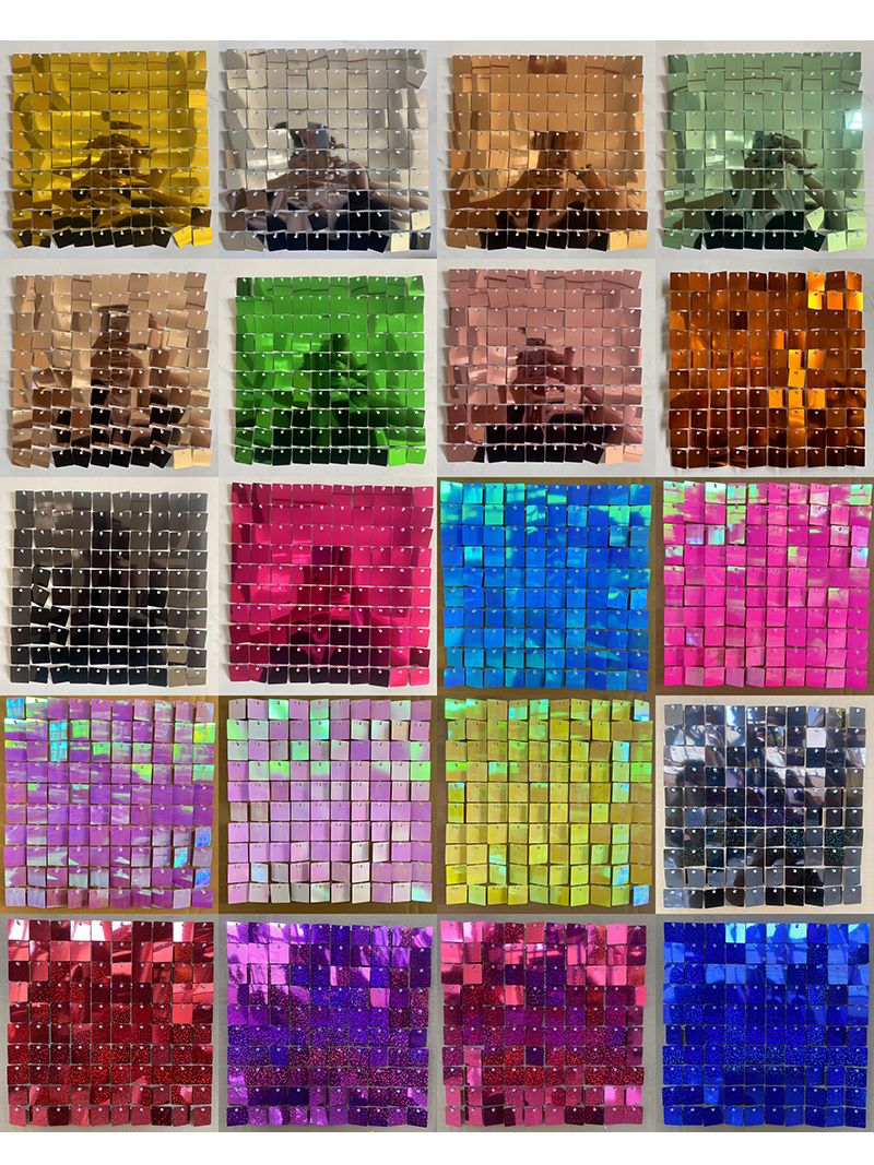 30Pcs/150x180cm Hot Shimmer Wall Panels Shaking Glitter with Wind Party Backdrop for Wedding Birthday Indoor Outdoor Sequin Wall
