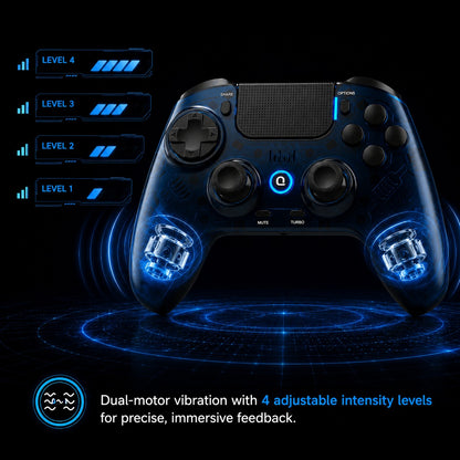 QRD Spark N7 2.4Ghz Wireless Controller for PS4/PS3/PC Direct Connect Hall Effect Vibration Effect Gamepad For PS5 Via Converter