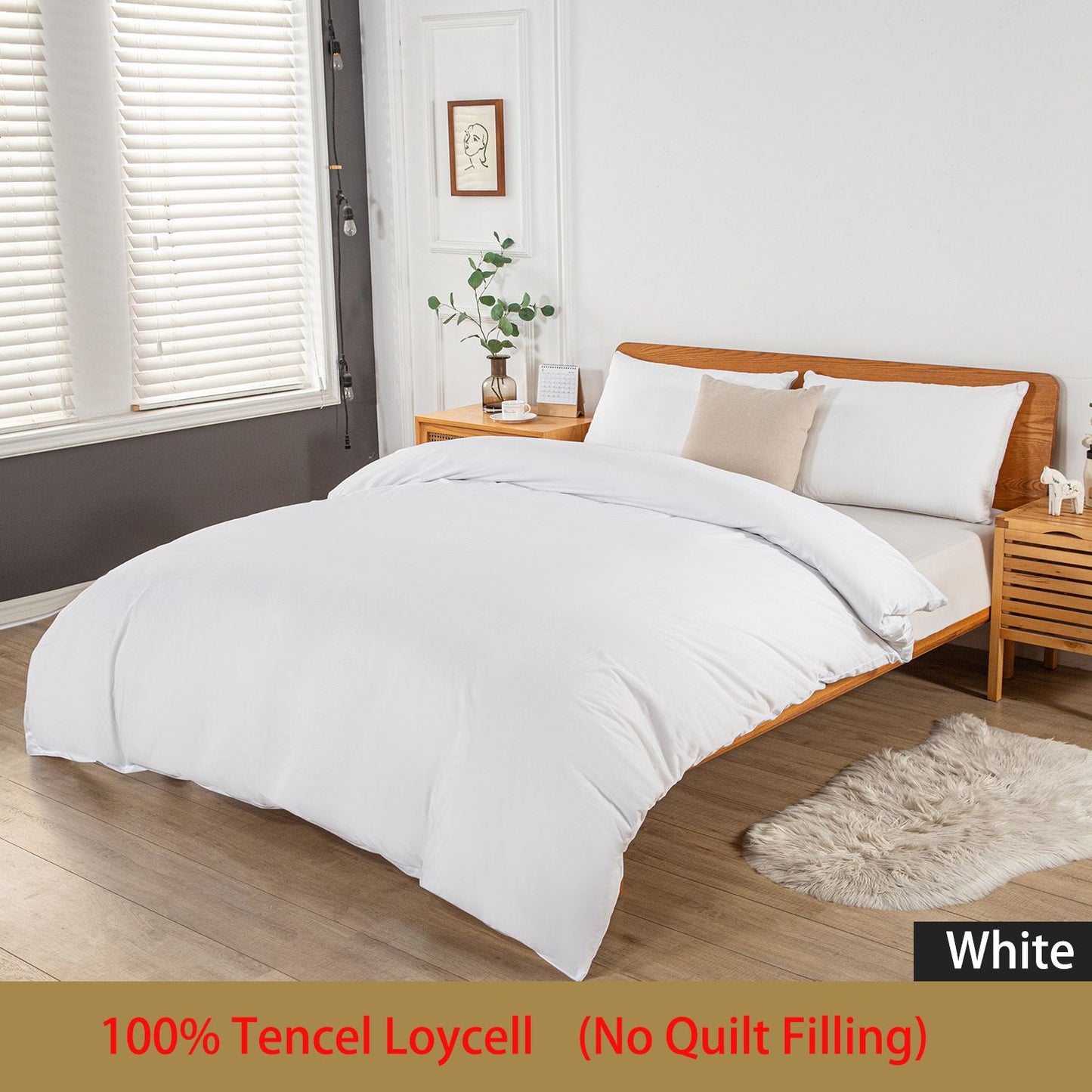 Lyocell Ice-Cool Bedding Cover Waterproof Duvet Cover for Hospital Elderly, Patient or Baby, Quilt Cover Cooling