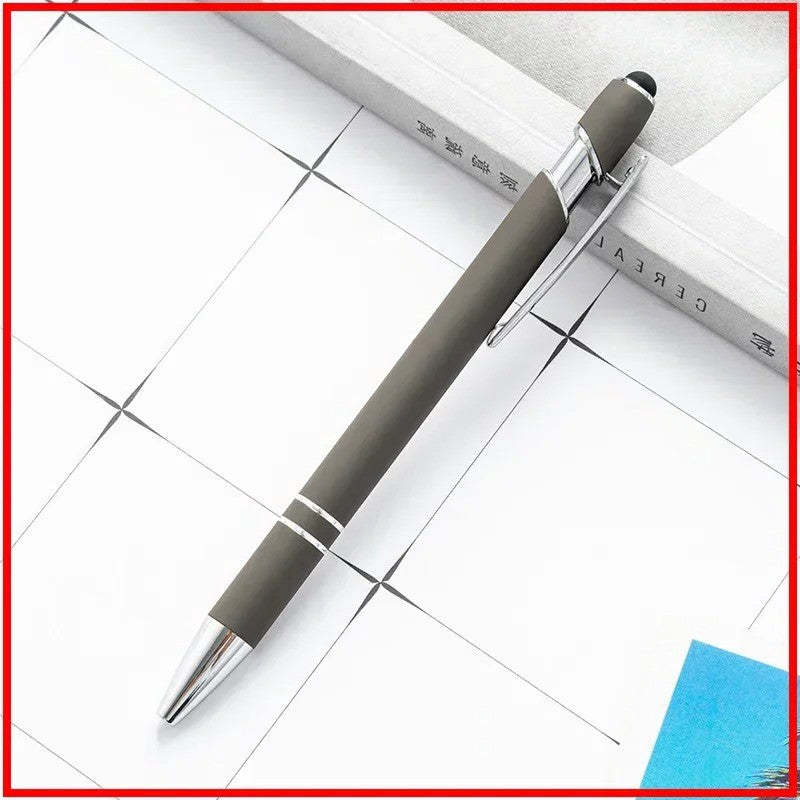 100 Pcs Light - Metal Capacitive Universal Touch Screen Stylus Ballpoint Pen Free Custom Logo Writing Stationery Office Gifts