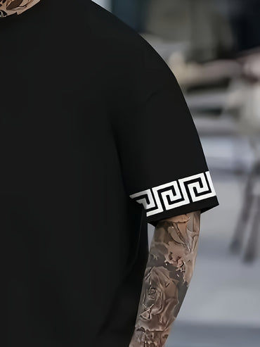 Summer 2025 new men's suit 3D printed men's short sleeves and shorts set Summer casual daily men's T-shirt Outdoor casual fashio