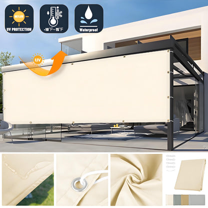 Waterproof Straight Edge Sun Shade Sail with Grommets Garden Sunscreen Pergola Shade Cover Canopy For Outdoor Garden Patio Tent