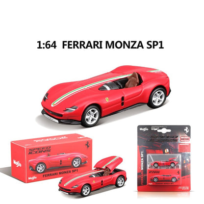 Bburago 1:64 SP1 Ferrari 812 SF90 Competizione Amarelo Liga Miniatura Ferrari Daytona SP3 Esportivo Modelo Fundido Brinquedos Personalizados