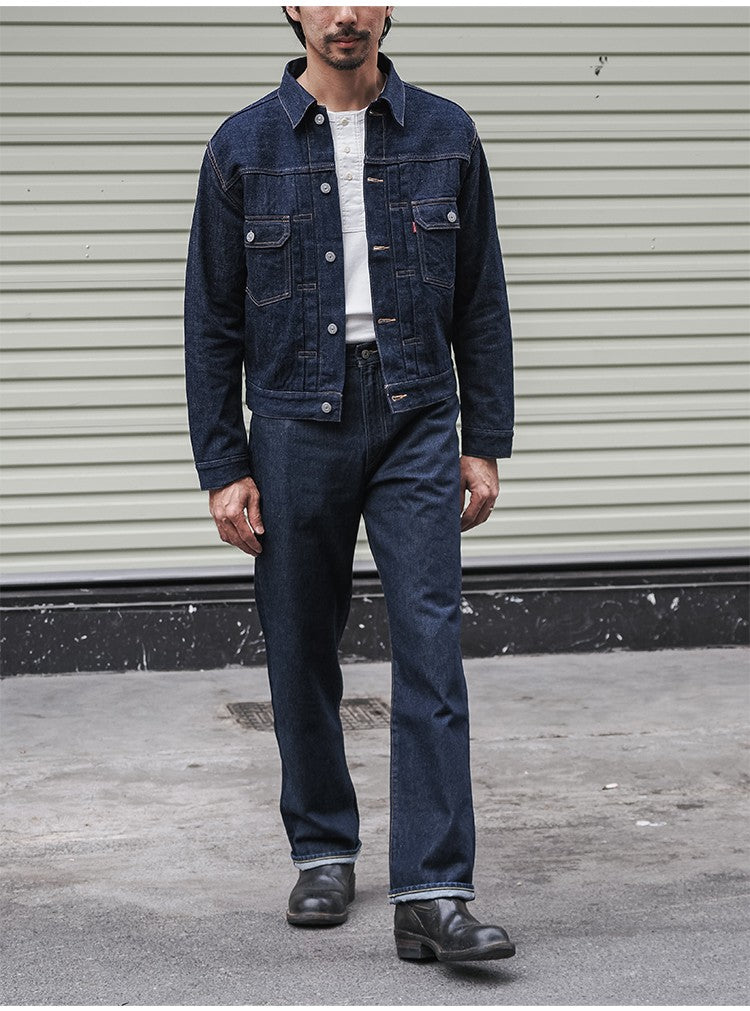 Rugged Bronson Lot 817XX Jean Jacket War Model Blue Selvage Denim Blouse