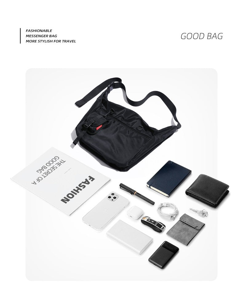 MOYYI INS Korean Style Men Messenger Bags Women Travel Casual Large Hobo Bag Waterproof Nylon Laptop Crossbody Shoulder Bag