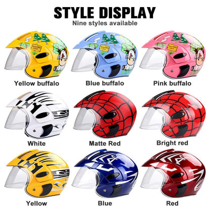 Capacete de segurança infantil com viseira, óculos de proteção embutidos, abafadores de ruído e adesivos refletivos para engenheiro. Capacete de segurança industrial em ABS.