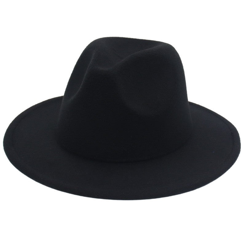 Women Fedora Hat Autumn Winter Luxury Men Top Hats Trendy Formal Wedding Decorate Black Green White Panama Cap Fedoras Gorras